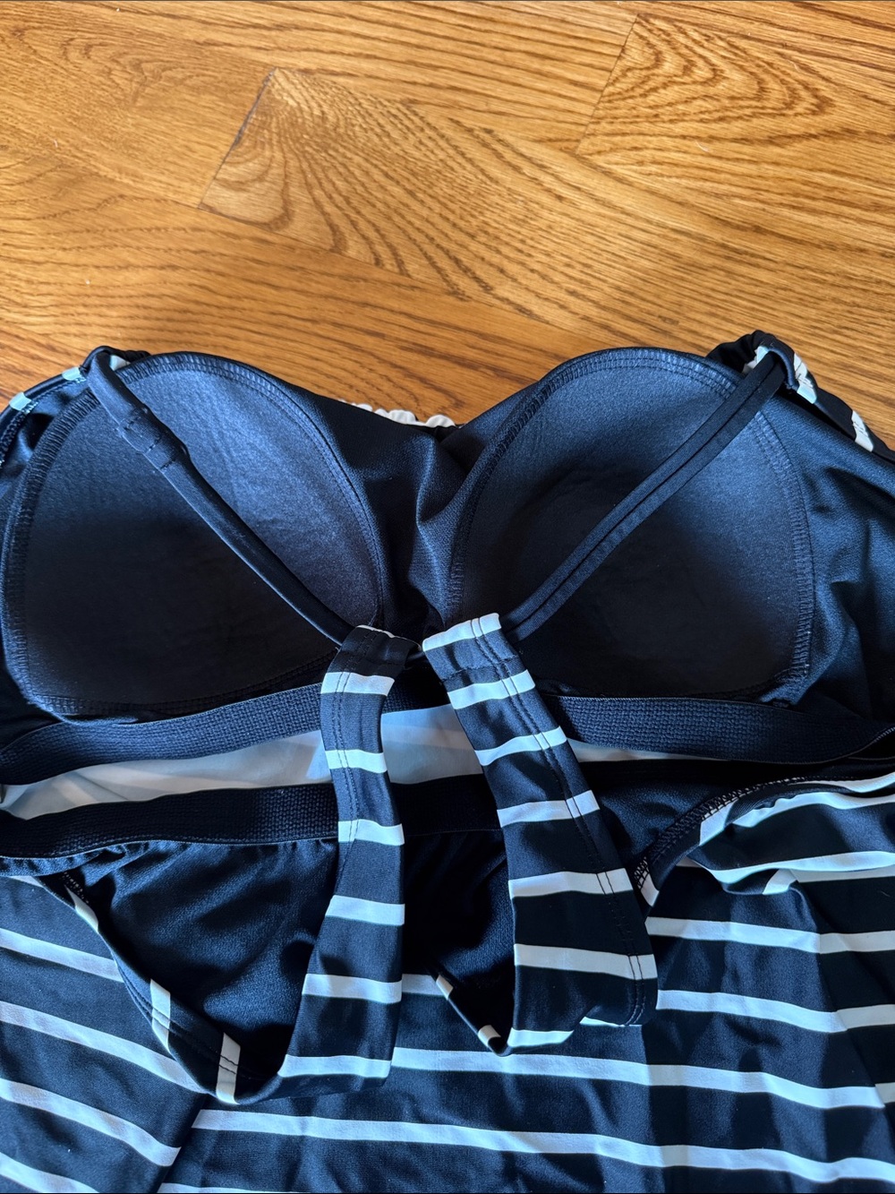 Kona Sol Tankini Swim Top Bundle Size L Black & White Stripe + Abstract Print - Picture 7 of 11